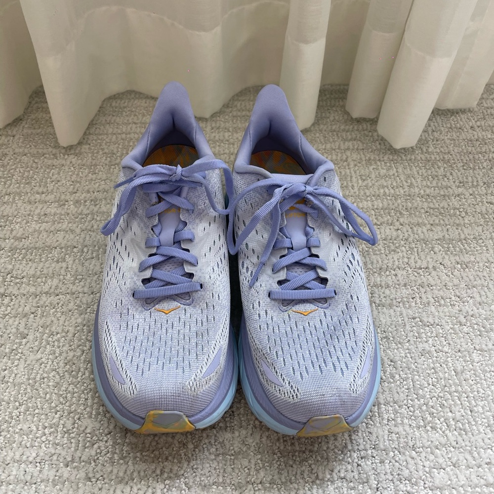 Purple Hoka Clifton 8 Running shoe